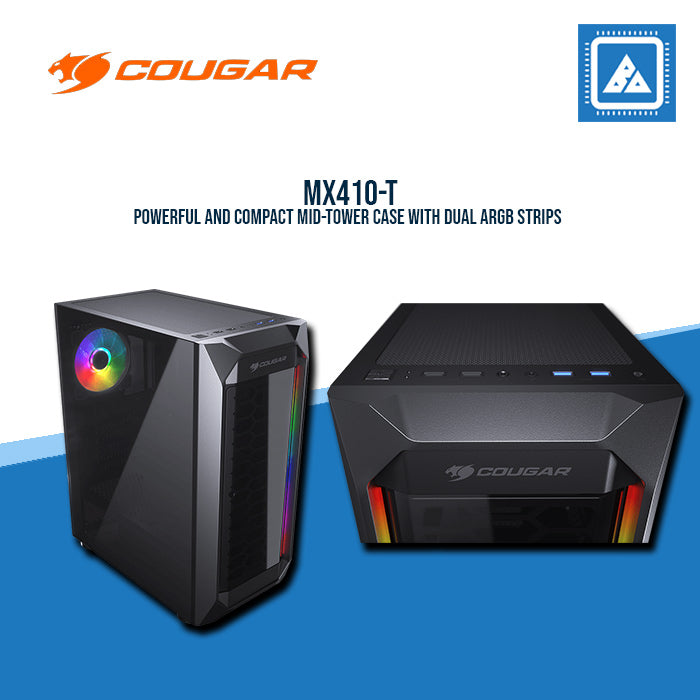 COUGAR CASE MX410-T / MID TOWER / Mini ITX / Micro ATX / ATX MOTHERBOARD TYPE TEMPERED GLASS COUGAR CASE MX410-T / MID TOWER / Mini ITX / Micro ATX / ATX MOTHERBOARD TYPE TEMPERED GLASS